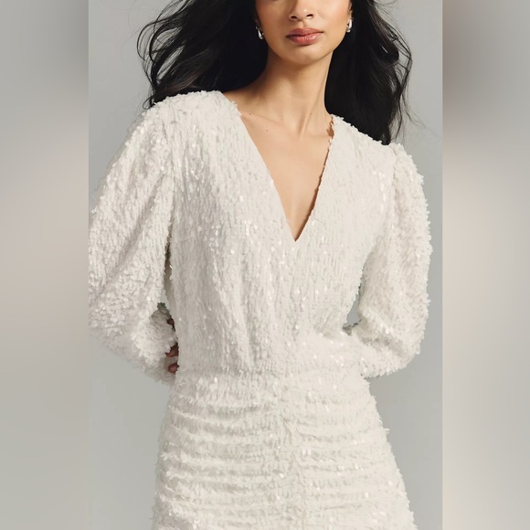 Anthropologie sequined dress 🤍 - Picture 2 of 8